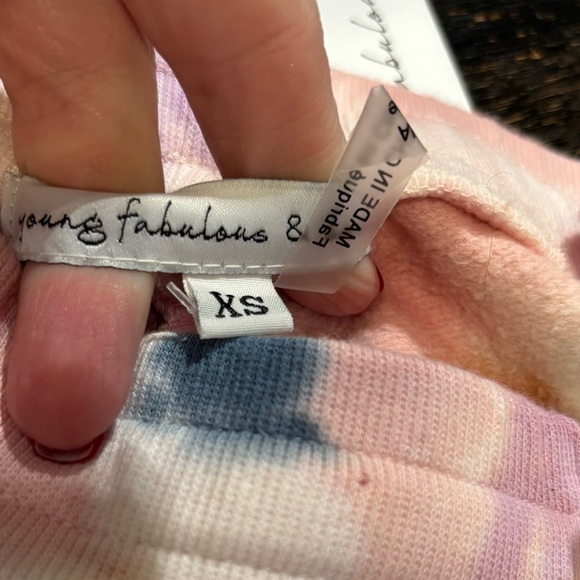 Young Fabulous & Broke Tie Dye Drawstring Sweat Shorts XS New with Tags - Picture 4 of 4